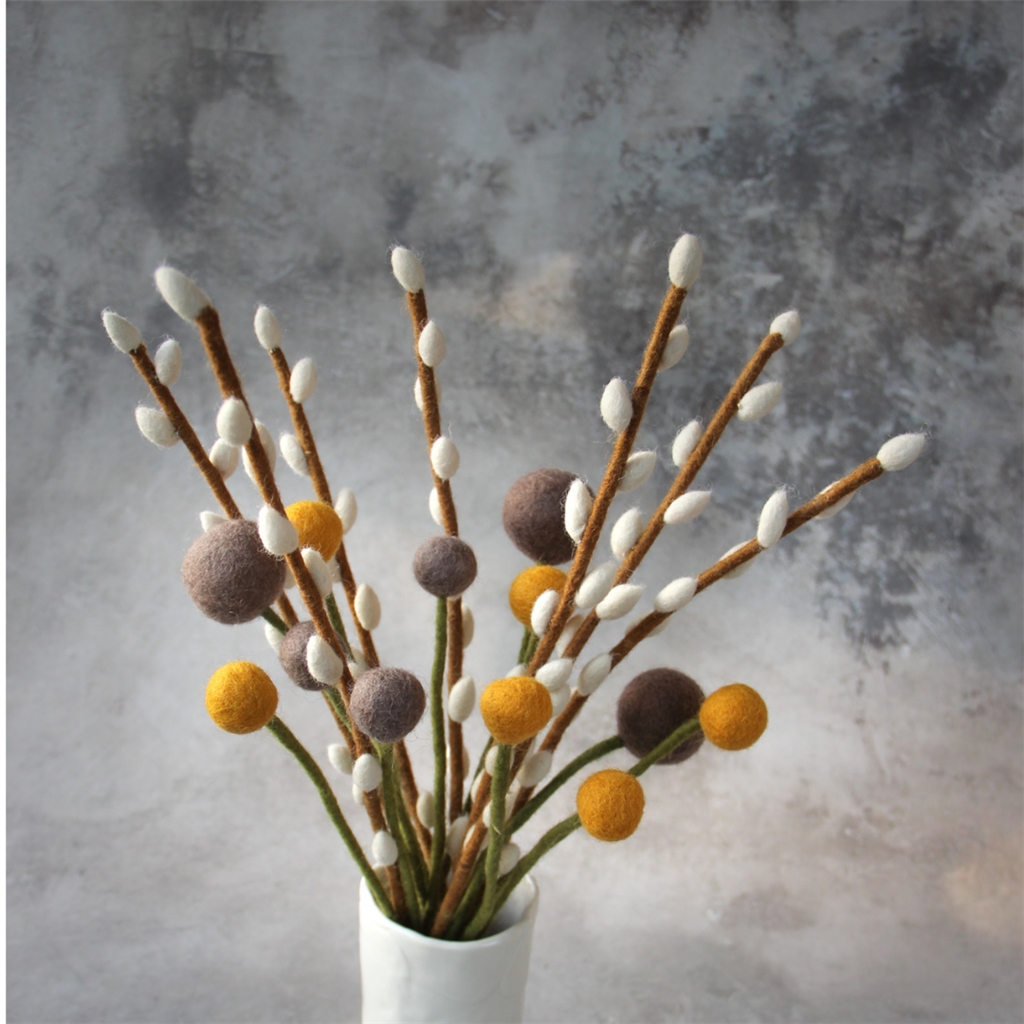 20 PCS Roses Décoratives Mini Fleurs Artificielles En Feutre Tissu