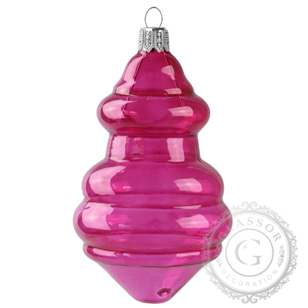 Toupie en verre rose