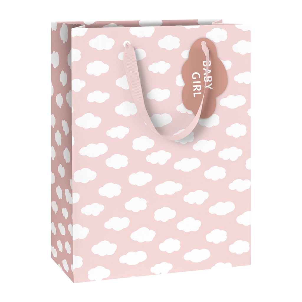 Sac cadeau BABY GIRL avec nuages