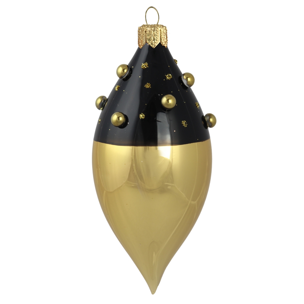 Olive noire et or avec des perles