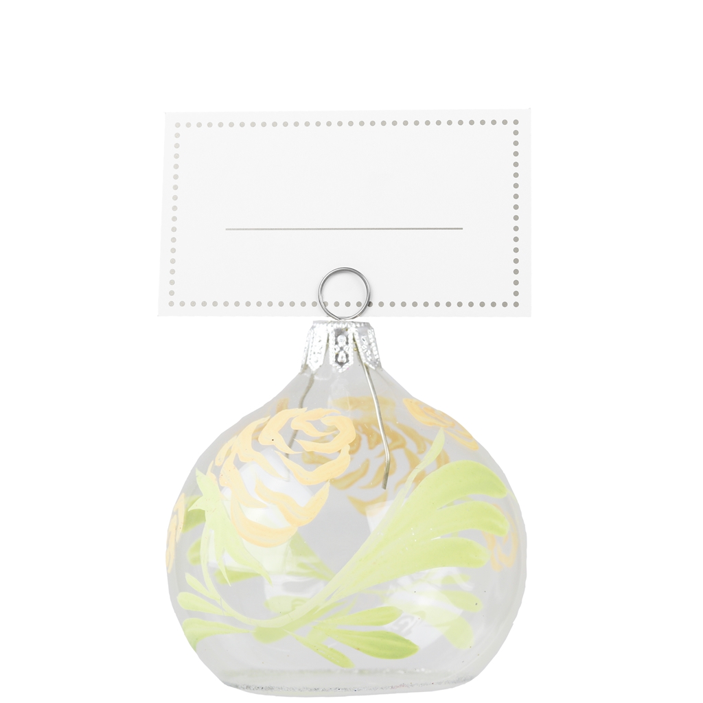 Boule marque place en verre rose clair