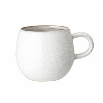 Tasse en céramique émaillée blanc