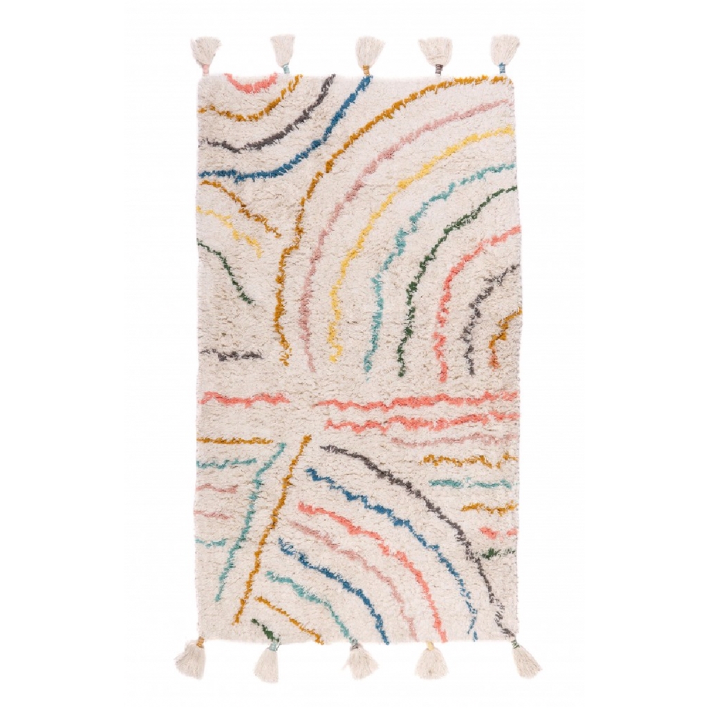 Tapis en coton coloré