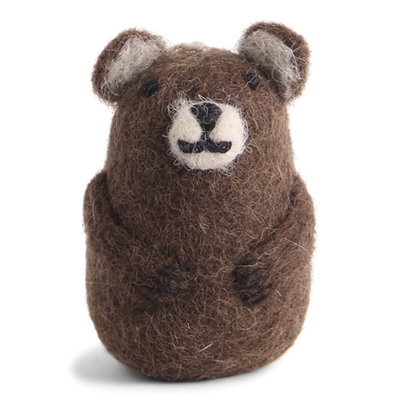 Ours en peluche marron en feutre