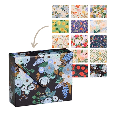 Boîte de cartes de vœux florales 15 pcs