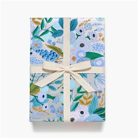 Papier cadeau garden party argent