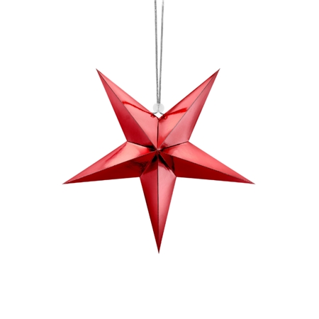 Moyenne étoile en papier rouge