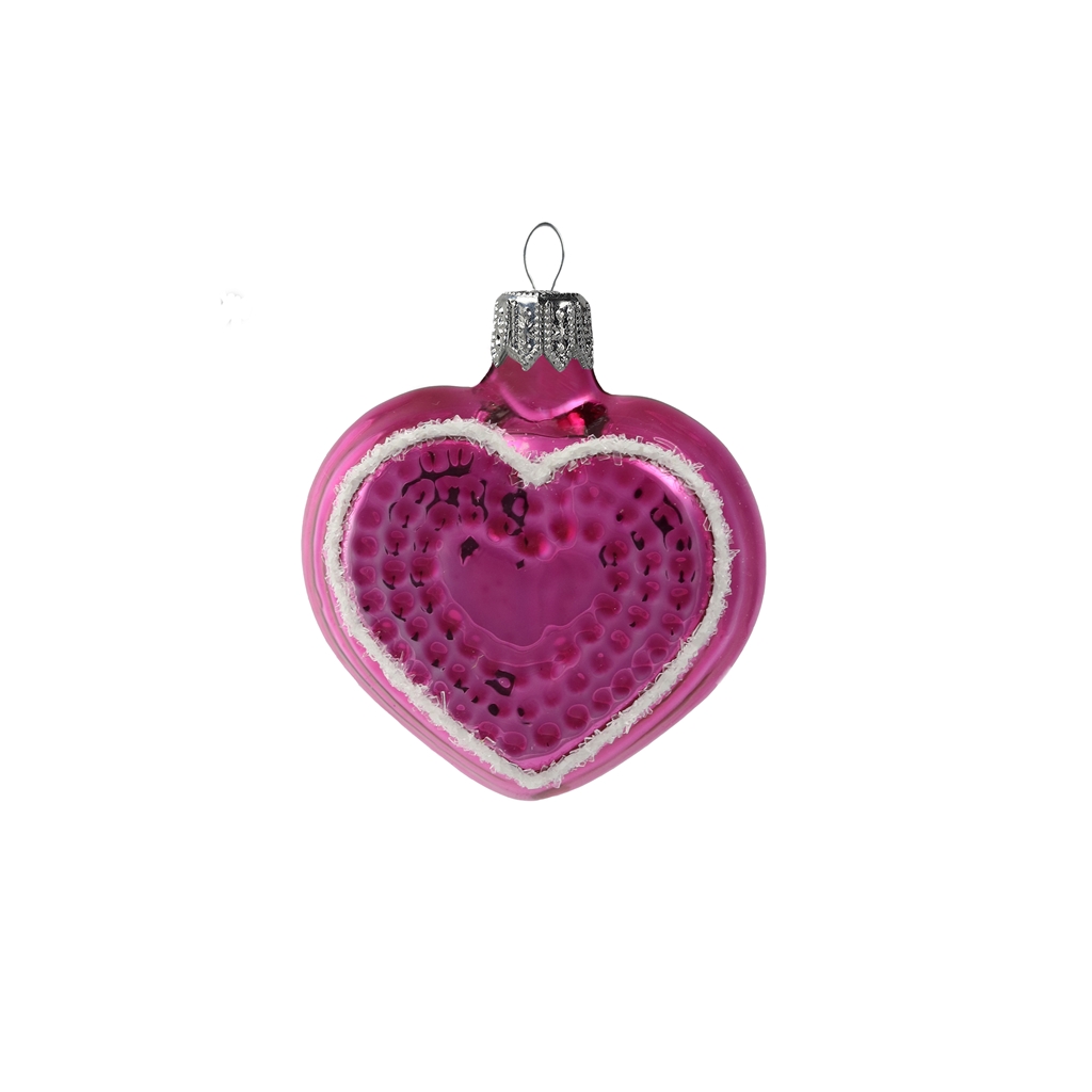 Mini décoration de Noël, coeur rose