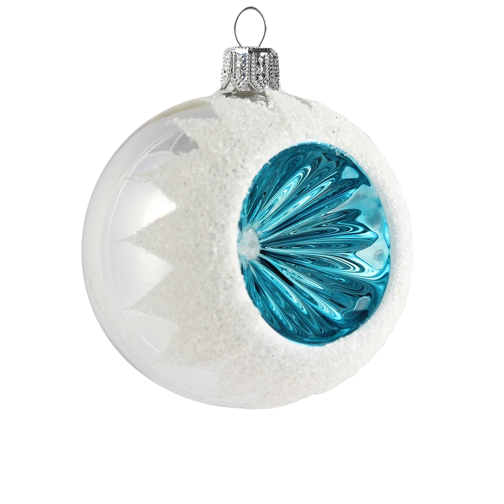 Décoration de Noël blanche avec trou bleu