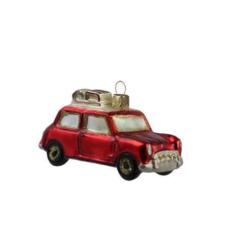 Décoration de Noël, voiture avec un traîneau