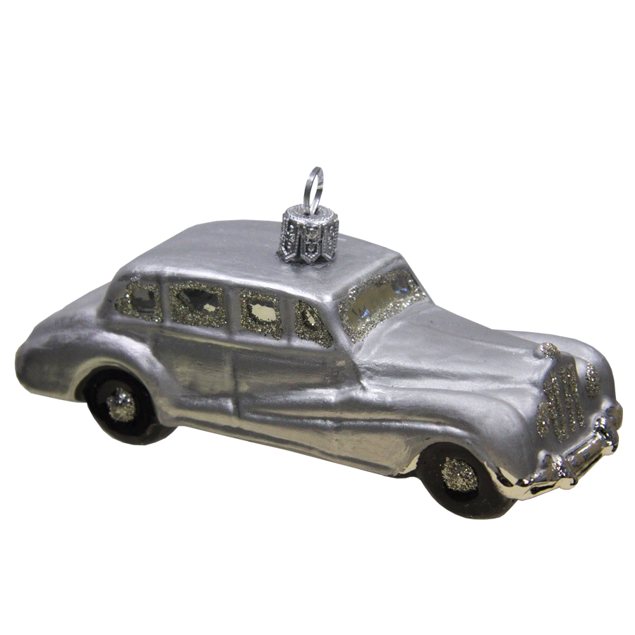 Voiture en verre argentée