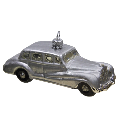 Voiture en verre argentée