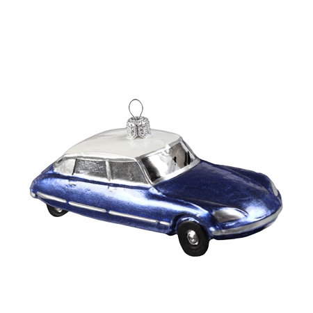 Voiture française bleue métallique