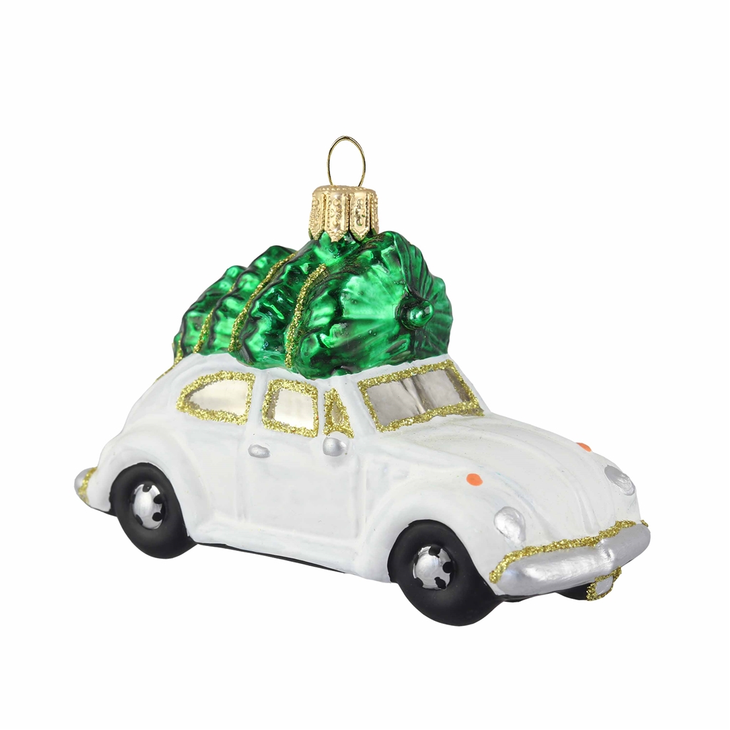 voiture miniature avec sapin , idée déco de Noël .