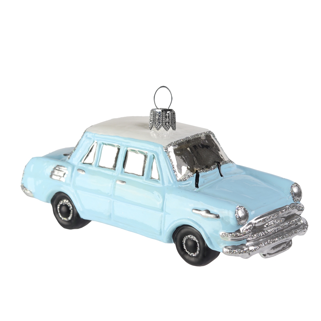 Petite voiture de collection, bleue claire