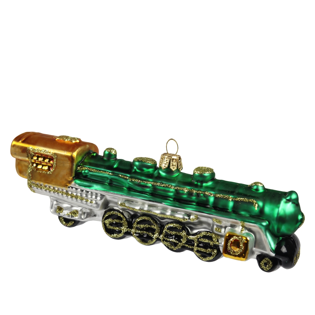 Décoration de Noël, train express vert