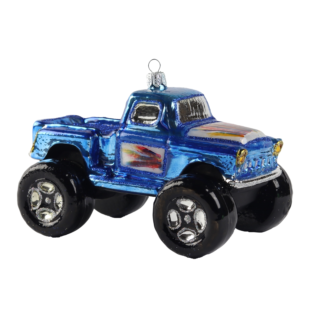 Décoration de Noël, Monster Truck bleu