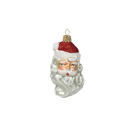 Tete de Pere Noël en verre