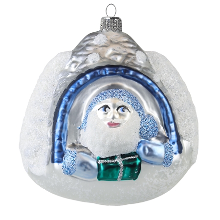 Décoration en verre, Esquimau en igloo