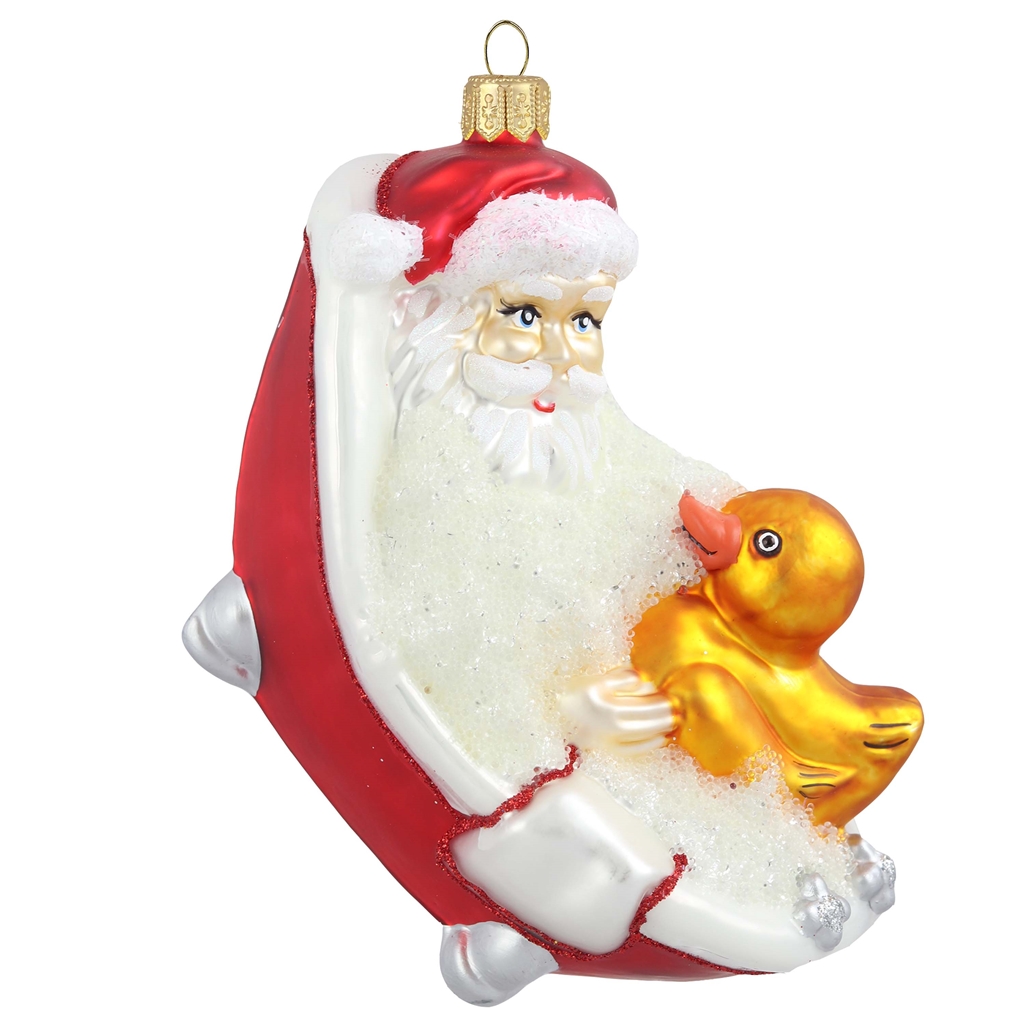 Santa ve vaně s kachničkou