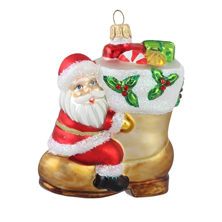 Pere Noël sur une botte