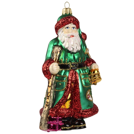 Saint Nicolas dans un manteau vert