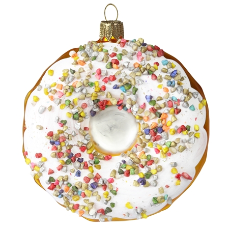 Donut avec des paillettes de couleur