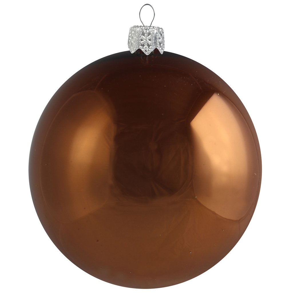 Boule de Noël en verre brune