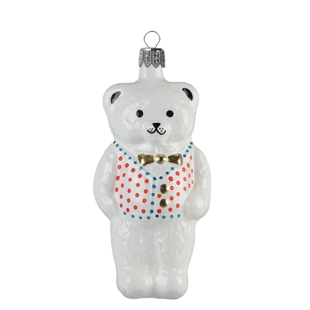 Mosieur Ours avec un gilet en porcelaine