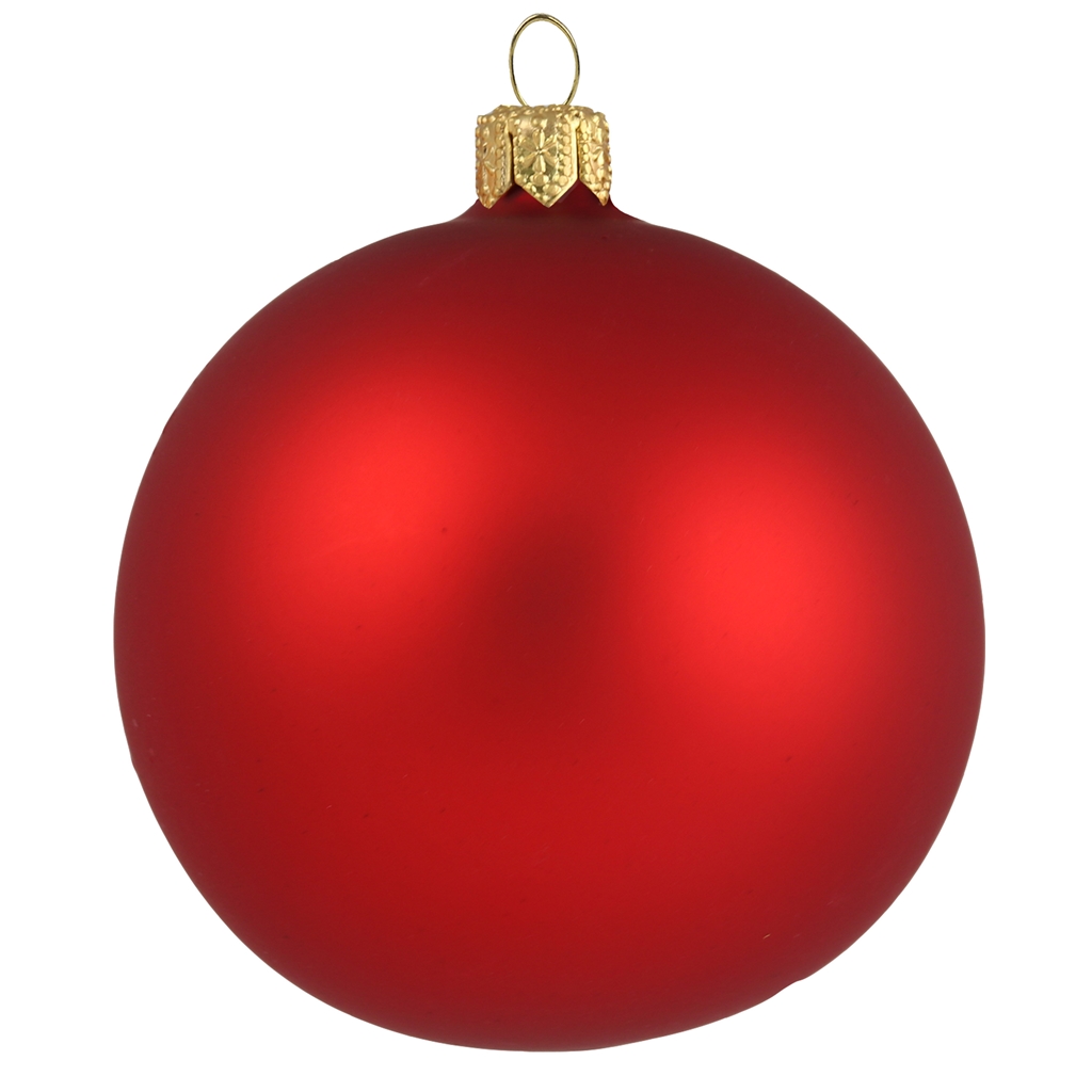 Boule de Noël rouge, mate