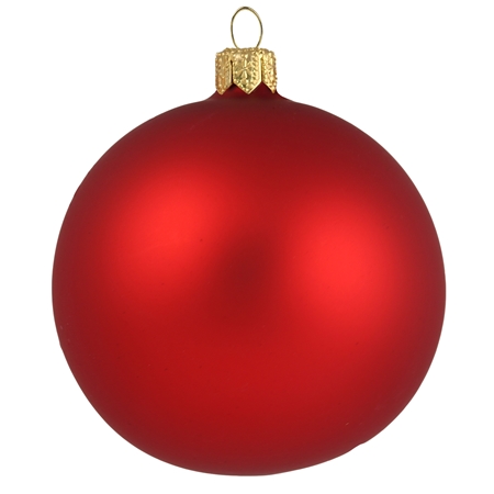 Boule de Noël rouge, mate