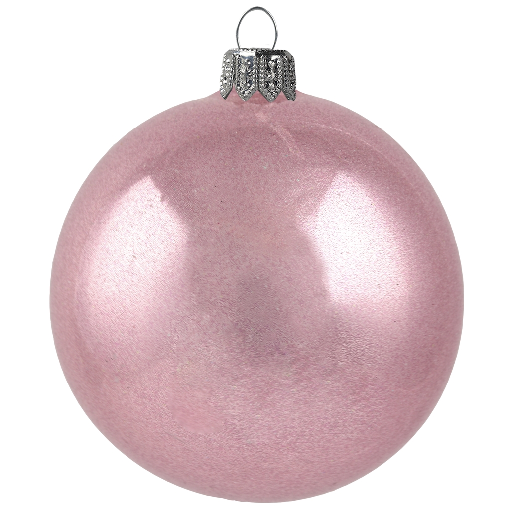 Boule de Noël en verre rose