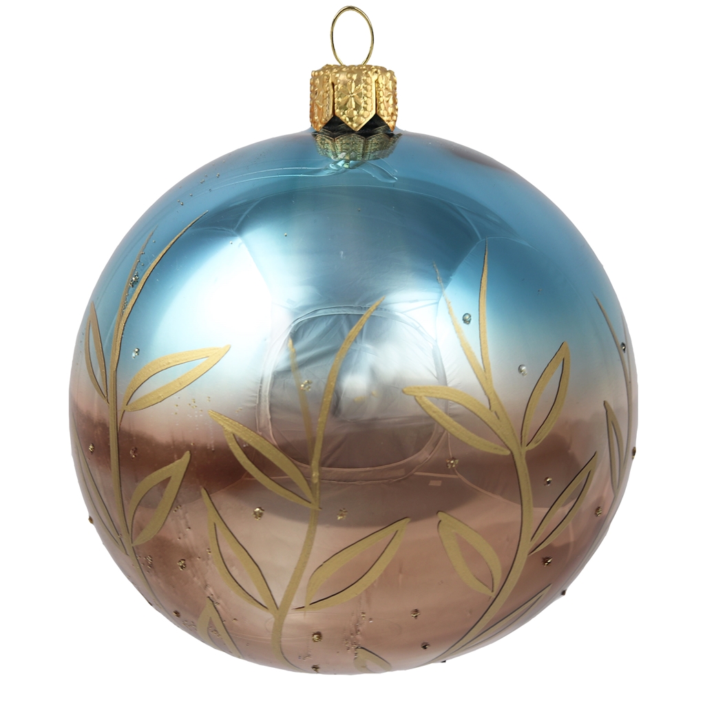 Boule de Noël brune et bleue