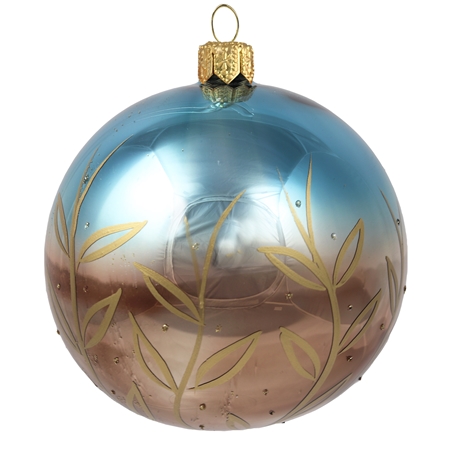 Boule de Noël brune et bleue