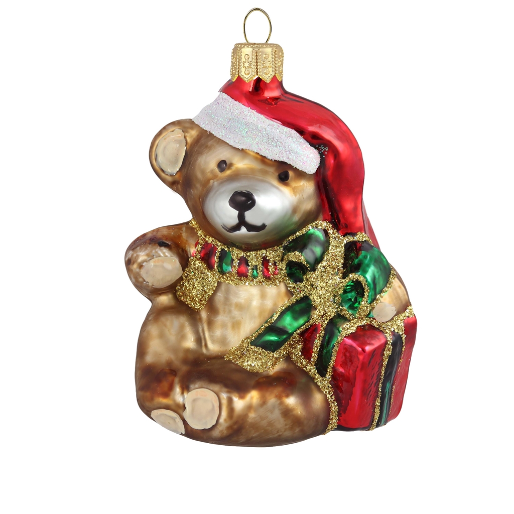 Vánoční medvídek s dárkem