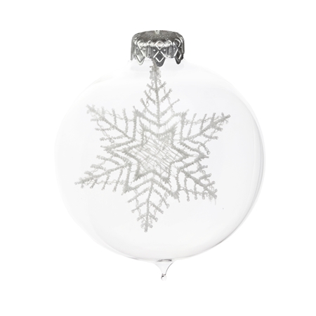 Boule de Noël claire, flocon