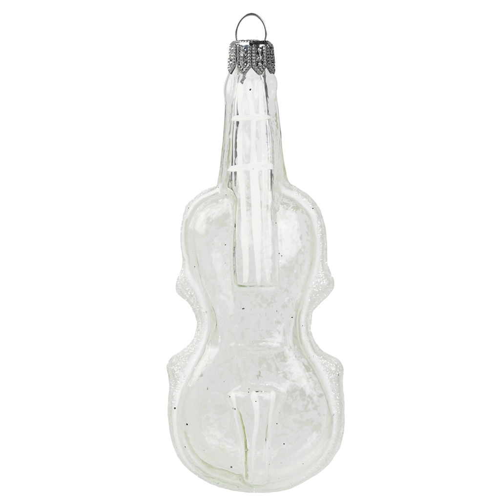 Décoration de Noël, violon clair avec un saupudrage blanc