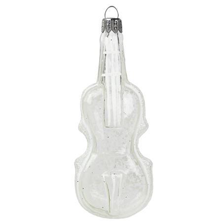 Décoration de Noël, violon clair avec un saupudrage blanc