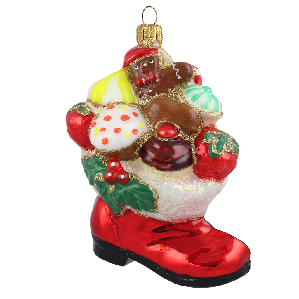 Décorations de Noël - chaussure avec des bonbons