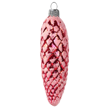 Décoration de Noël, pomme de pin rouge