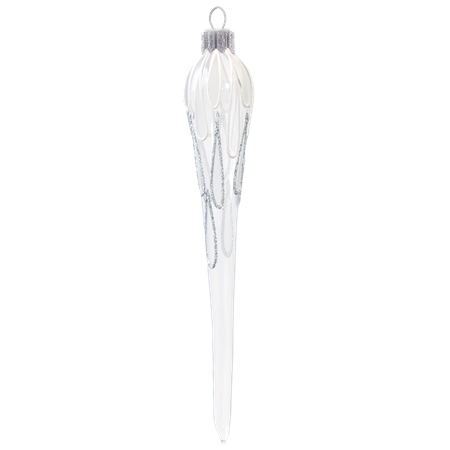 Glaçon clair, décor blanc