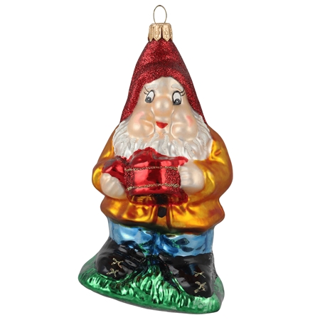 Figurine de Noël, nain avec une théiere