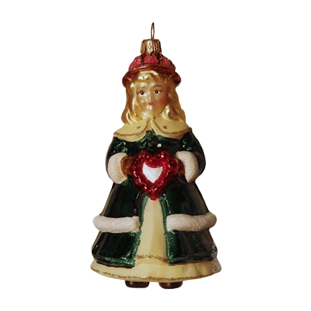 Figurine de Noël, poupée avec un coeur
