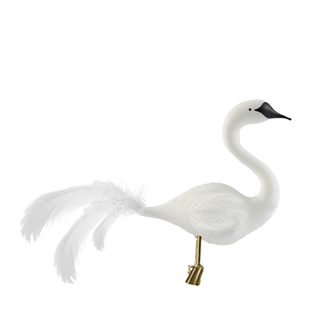 Cygne blanc avec un bec noir