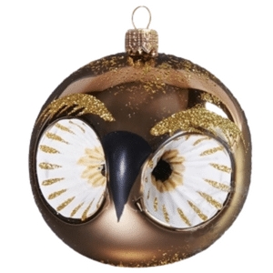 Décoration de Noël, hibou brun