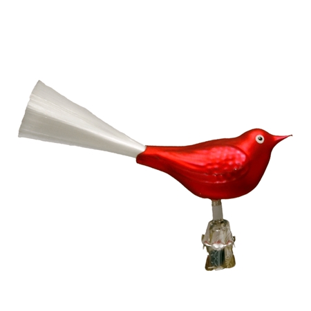 Oiseau en verre rouge