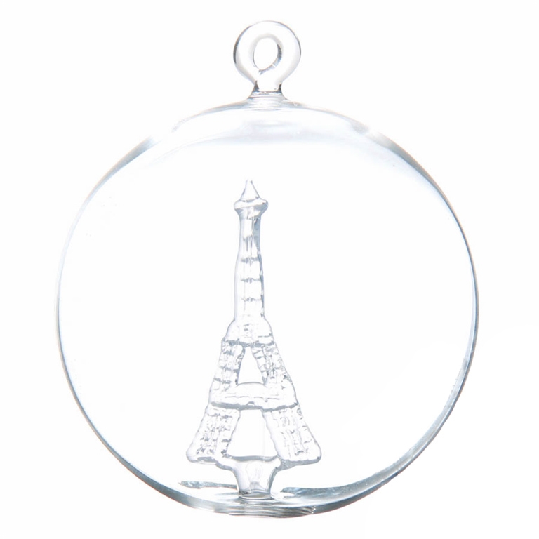 Boule avec une tour Eiffel claire