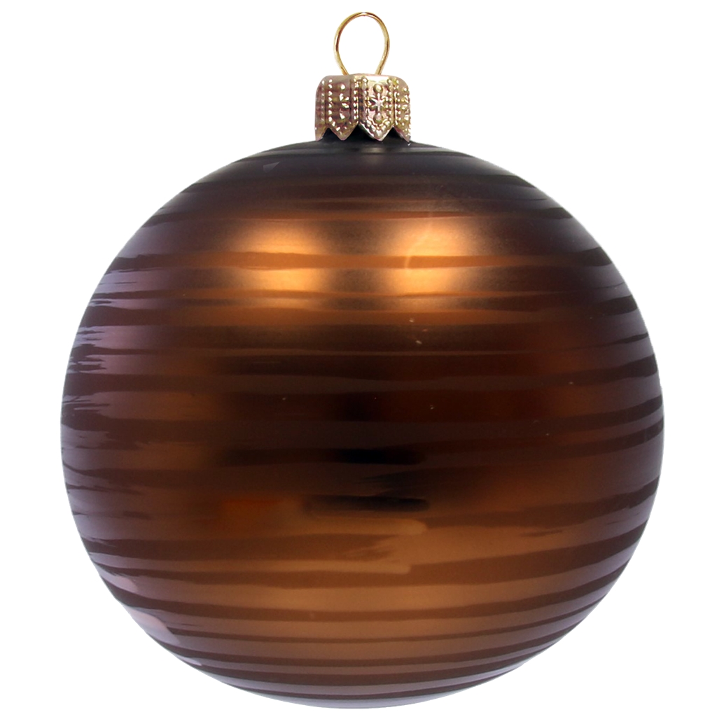 Boule de Noël en verre brune