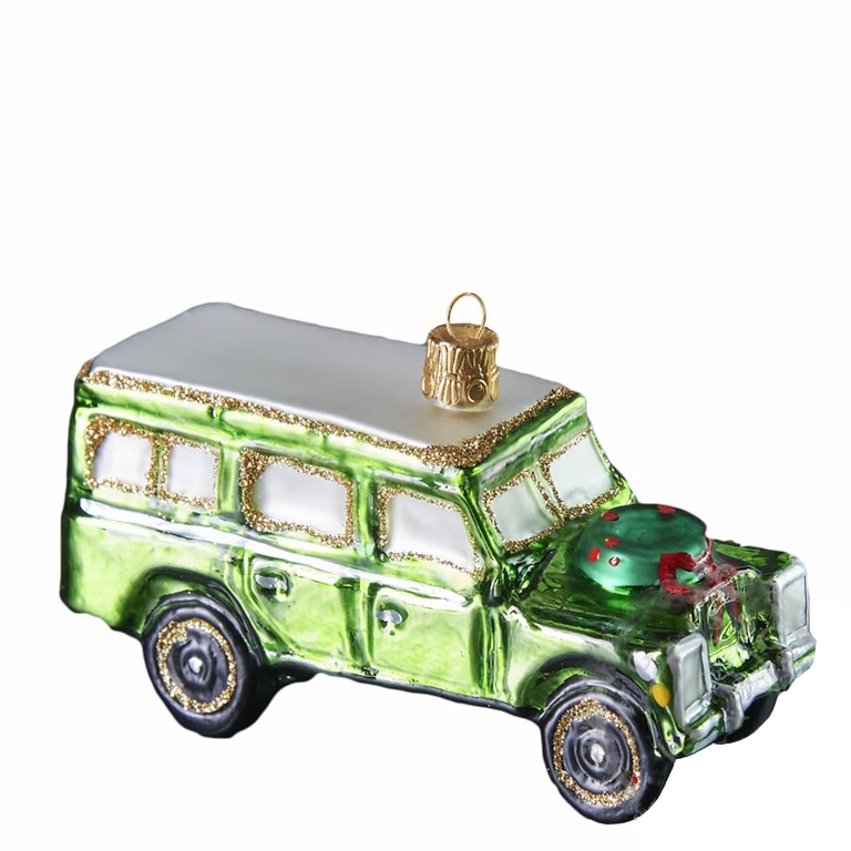 Décoration de Noël, voiture verte