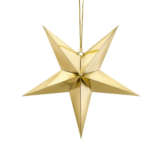Moyenne étoile en papier d'or